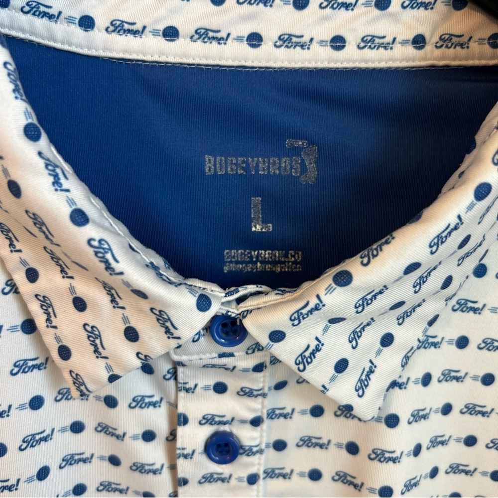 BogeyBros FORE! Men’s Sz L Polo - Picture 5 of 6
